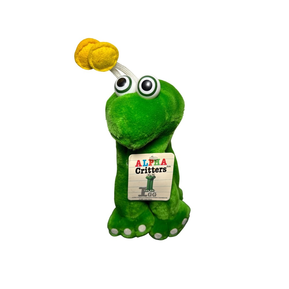 NWT Vintage Alpha Critters Igg Plush Toy